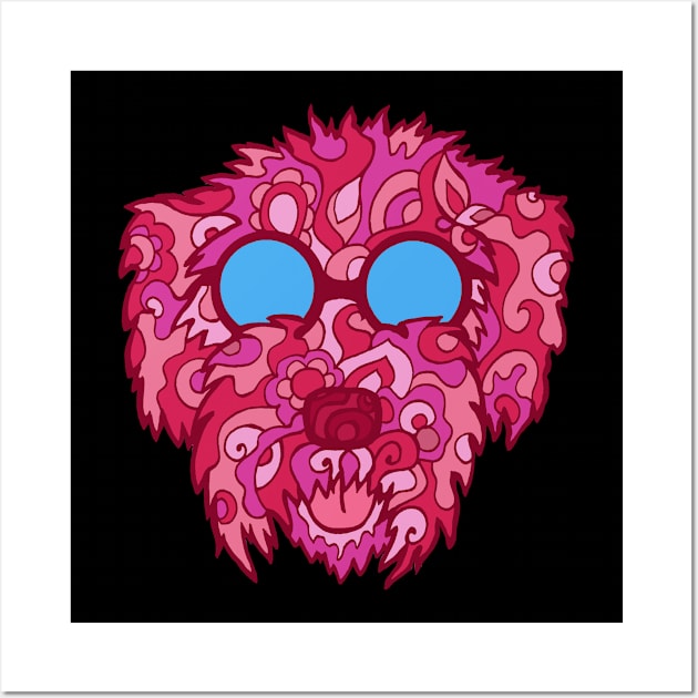 Cool Cockapoo in Pinks Wall Art by TimeTravellers
